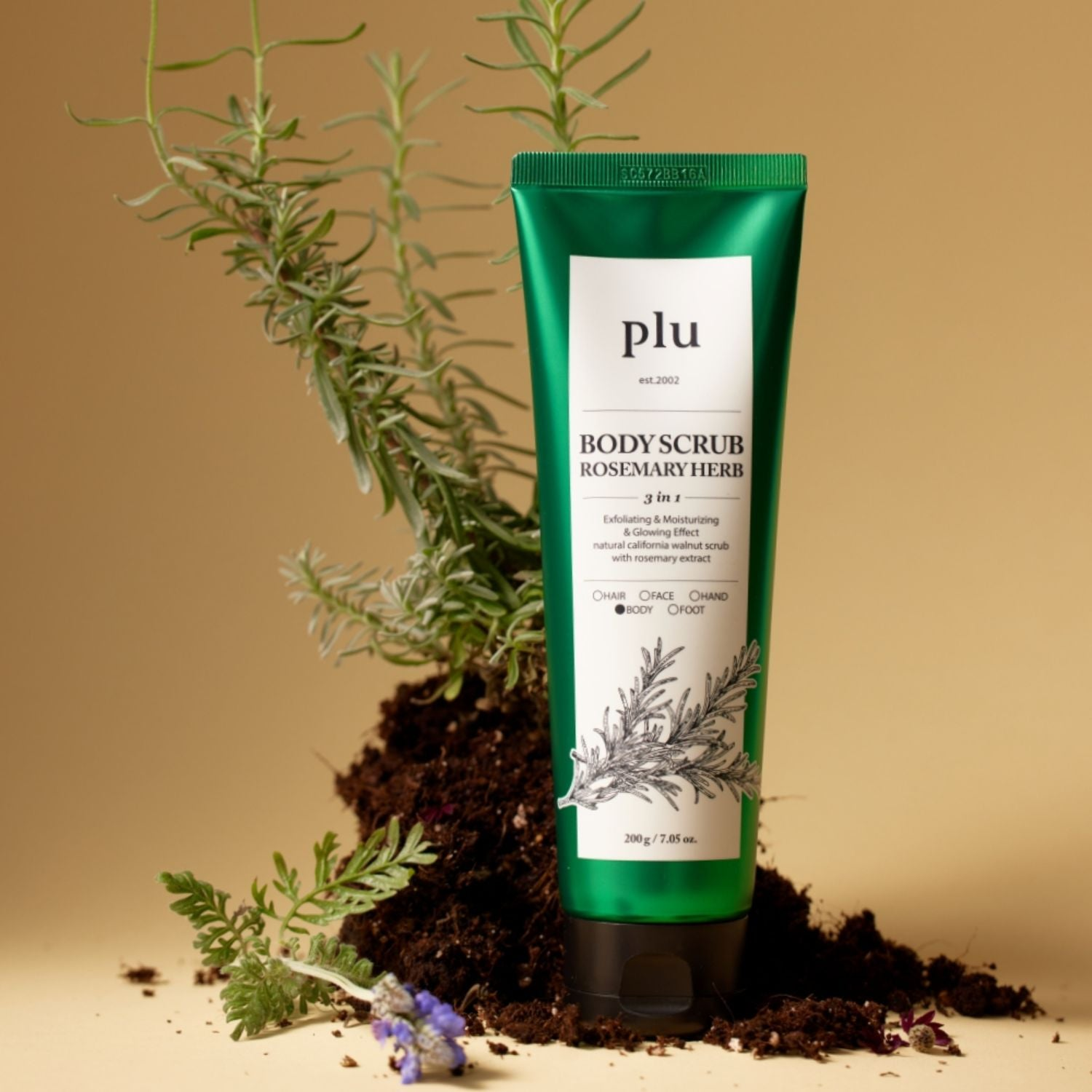 skincare-kbeauty-glowtime-plu body scrub rosemary herb