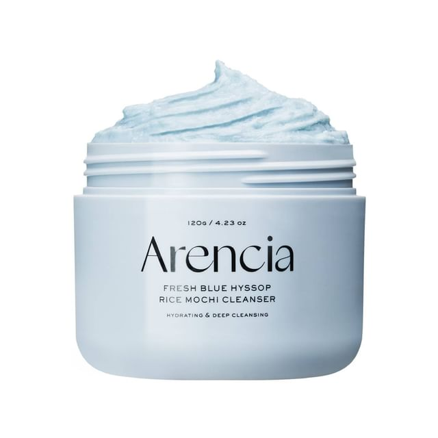 ARENCIA Fresh Blue Hyssop Rice Mochi Cleanser 1 skincare-kbeauty-glowtime-arencia fresh blue hyssop rice mochi cleanser