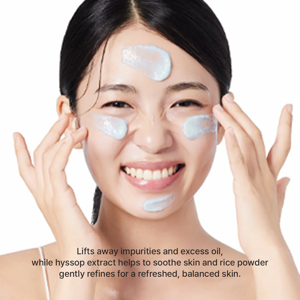 ARENCIA Fresh Blue Hyssop Rice Mochi Cleanser 3 skincare-kbeauty-glowtime-arencia fresh blue hyssop rice mochi cleanser