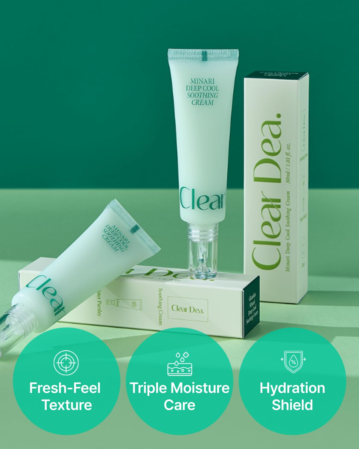 CLEARDAE Minari Deep Cool Soothing Cream 4 skincare-kbeauty-glowtime-cleardae minari deep cool soothing cream