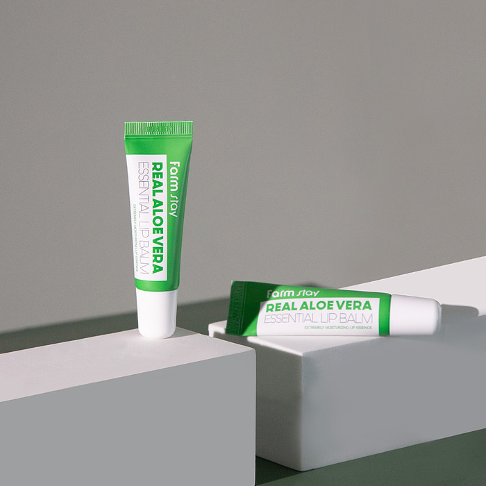 FARM STAY Aloe Vera Essential Balm 7 skincare-kbeauty-glowtime-farm stay aloe vera essential lip balm