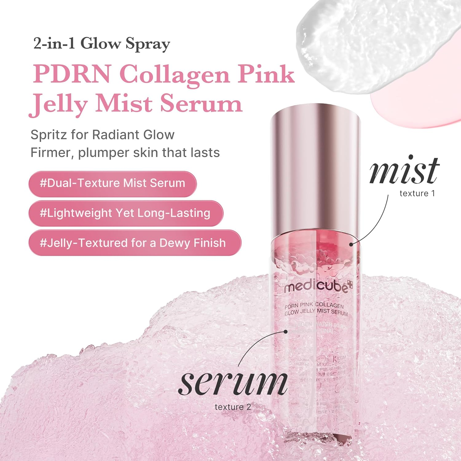 MEDICUBE PDRN Pink Collagen Glow Jelly Mist Serum 3 skincare-kbeauty-glowtime-medicube pdrn pink collagen glow jelly mist serum