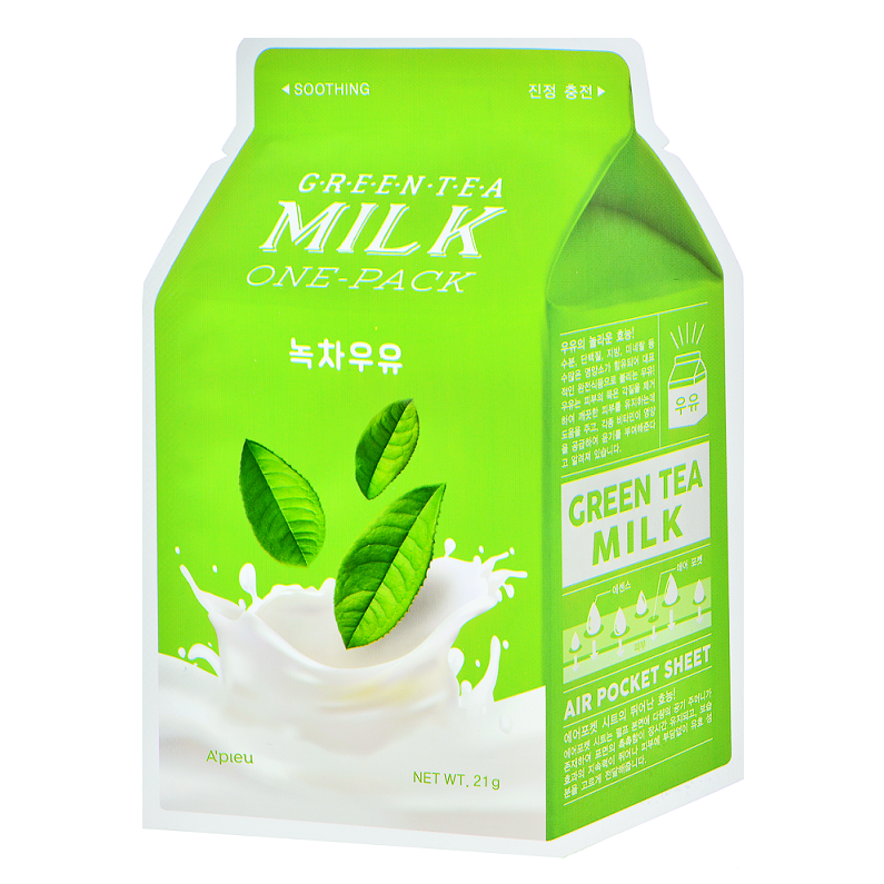 skincare-kbeauty-glowtime-apieu milkl one pack green tea