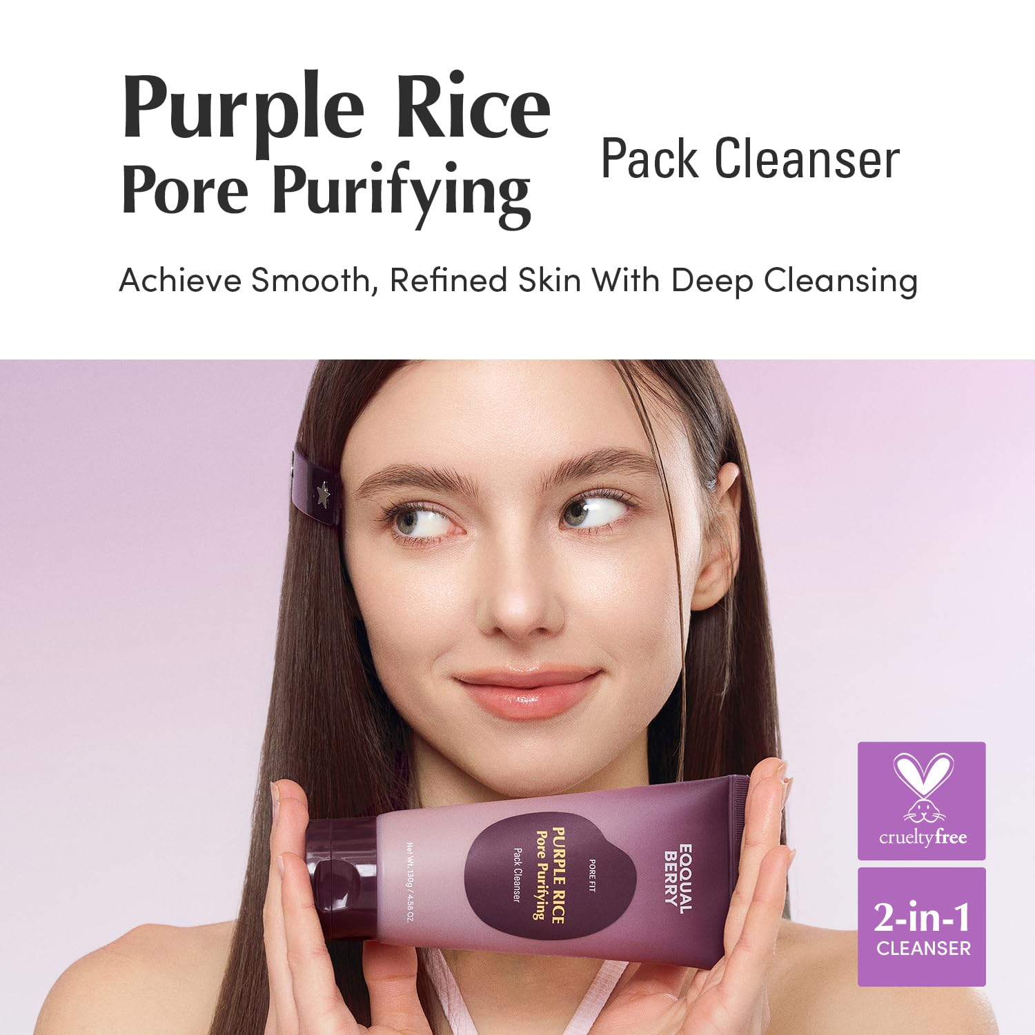 EQQUALBERRY Purple Rice Pore Purifying Pack Cleanser 3 skincare-kbeauty-glowtime-eqqualberry purple rice pore purifying pack cleanser