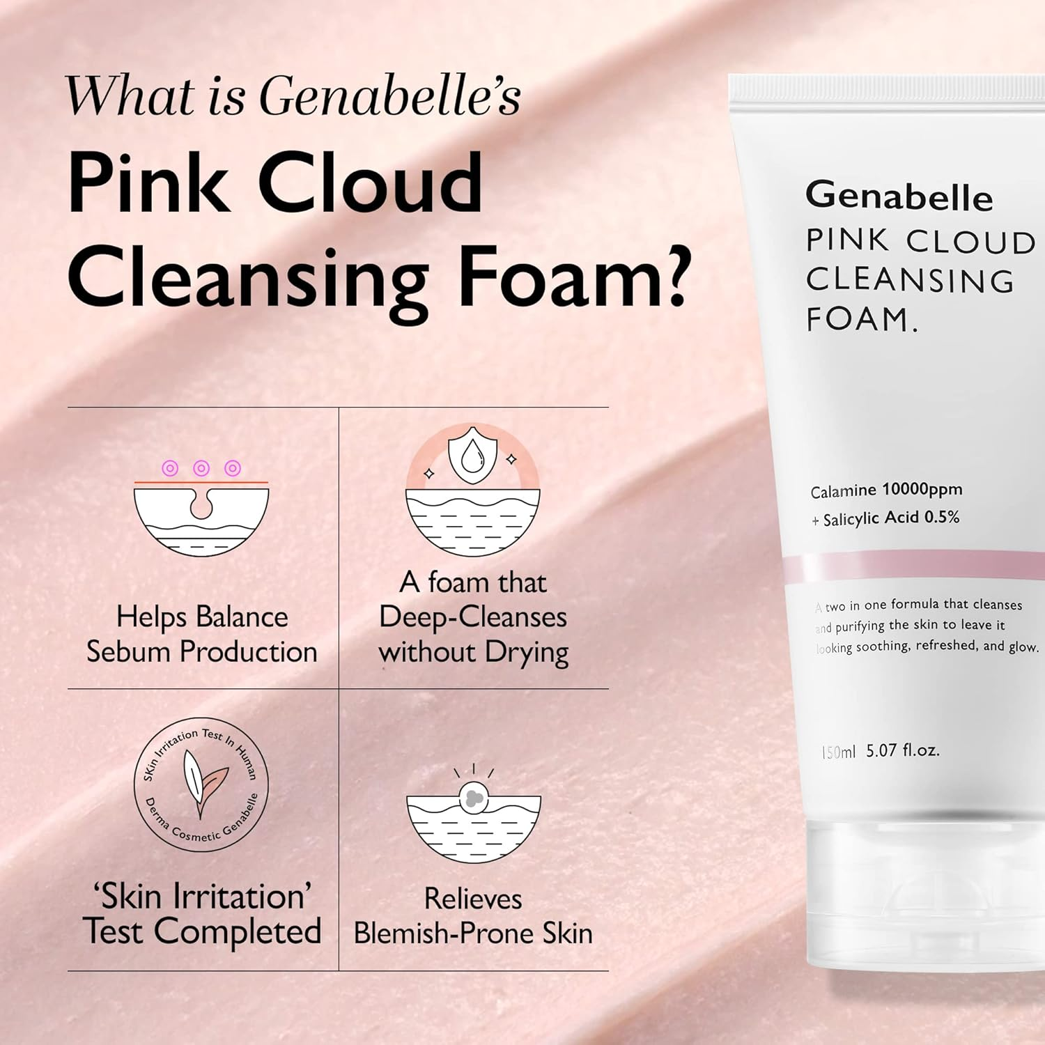 GENABELLE Pink Cloud Cleansing Foam 5 skincare-kbeauty-glowtime-genabelle pink cloud cleansing foam