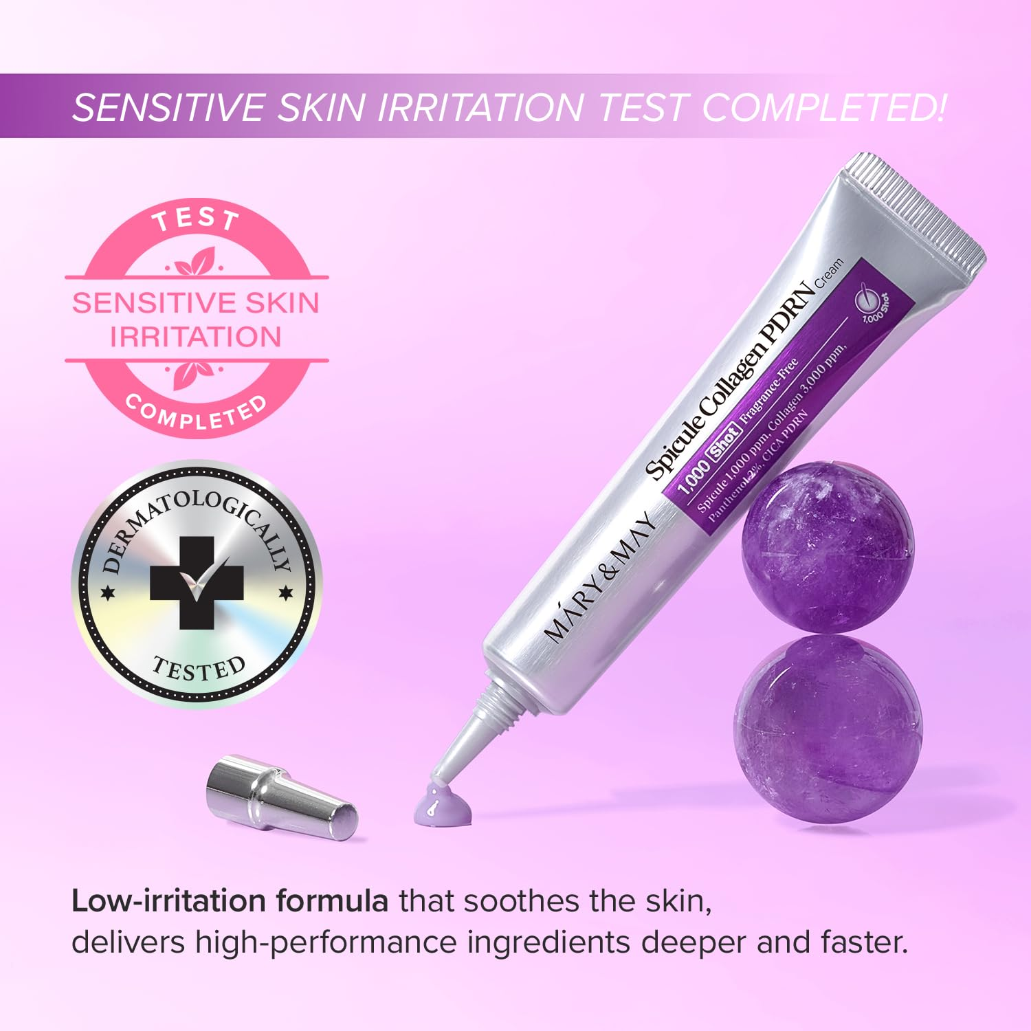 MARY & MAY Spicule Collagen PDRN Cream 10 skincare-kbeauty-glowtime-mary and may spicule collagen Pdrn cream