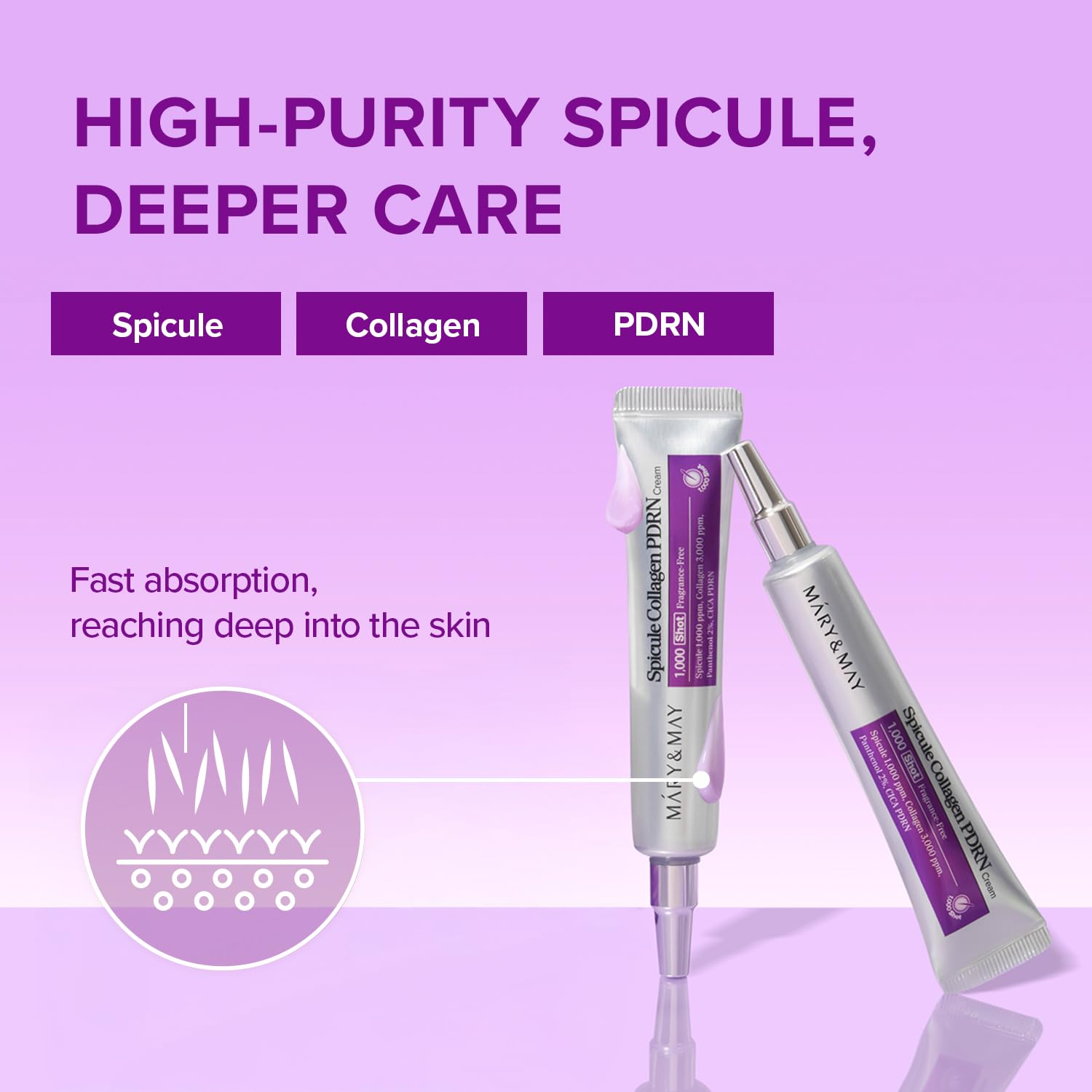 MARY & MAY Spicule Collagen PDRN Cream 4 skincare-kbeauty-glowtime-mary and may spicule collagen Pdrn cream