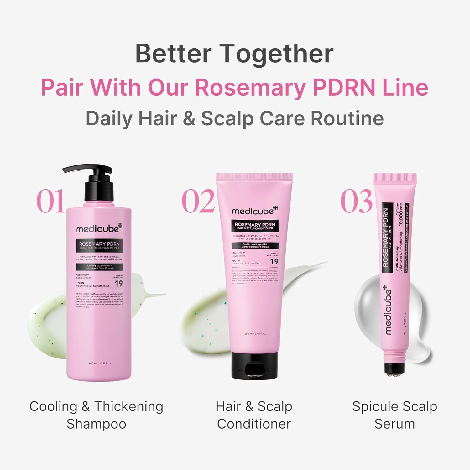 MEDICUBE Rosemary PDRN Hair and scalp conditioner 7 skincare-kbeauty-glowtime-medicube rosemary pdrn hair and scalp conditioner