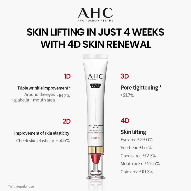 AHC pro Shot juvenation lift 4 capsule infused eye cream for face 4