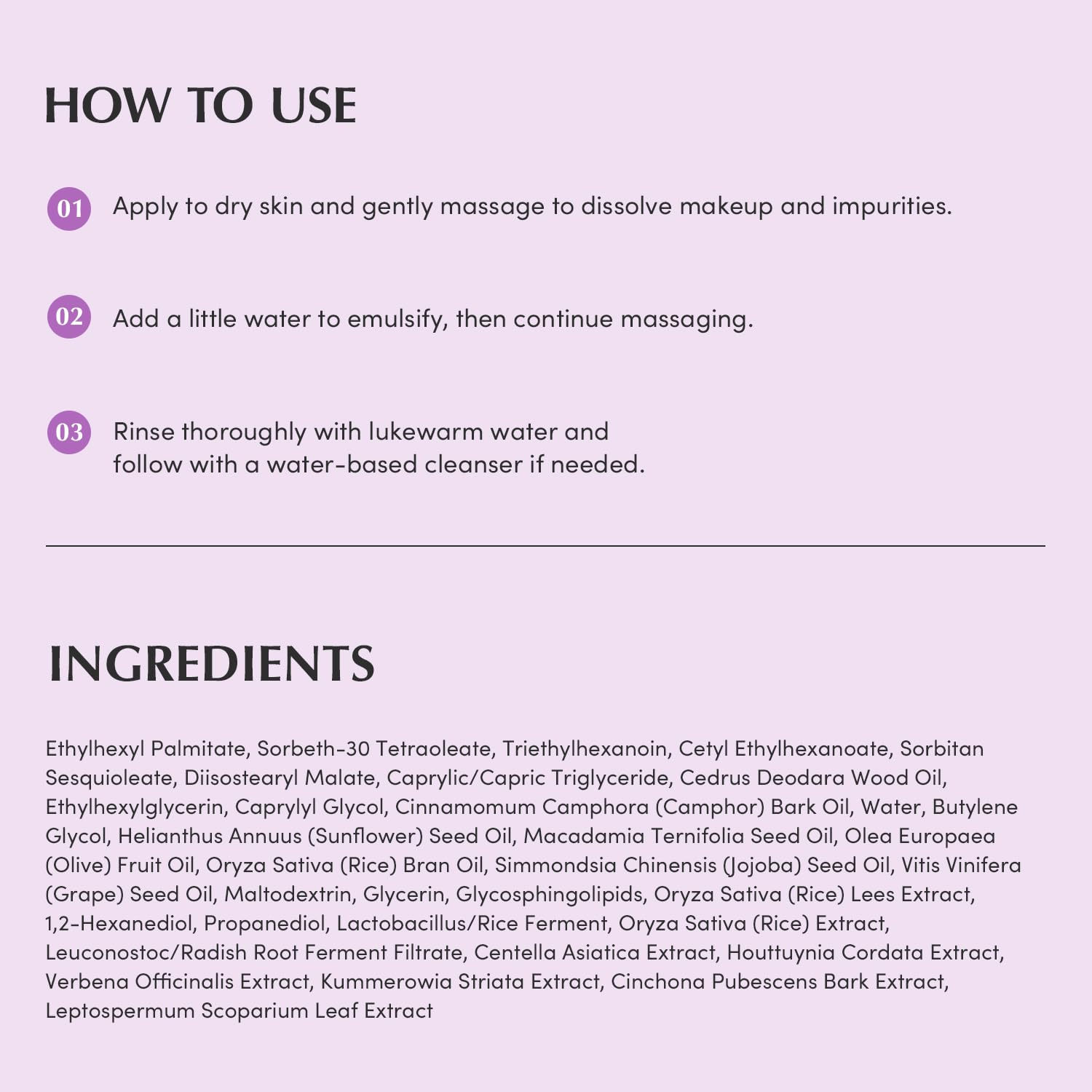 EQQUALBERRY Purple Rice Pore Smoothing Cleansing Oil 9